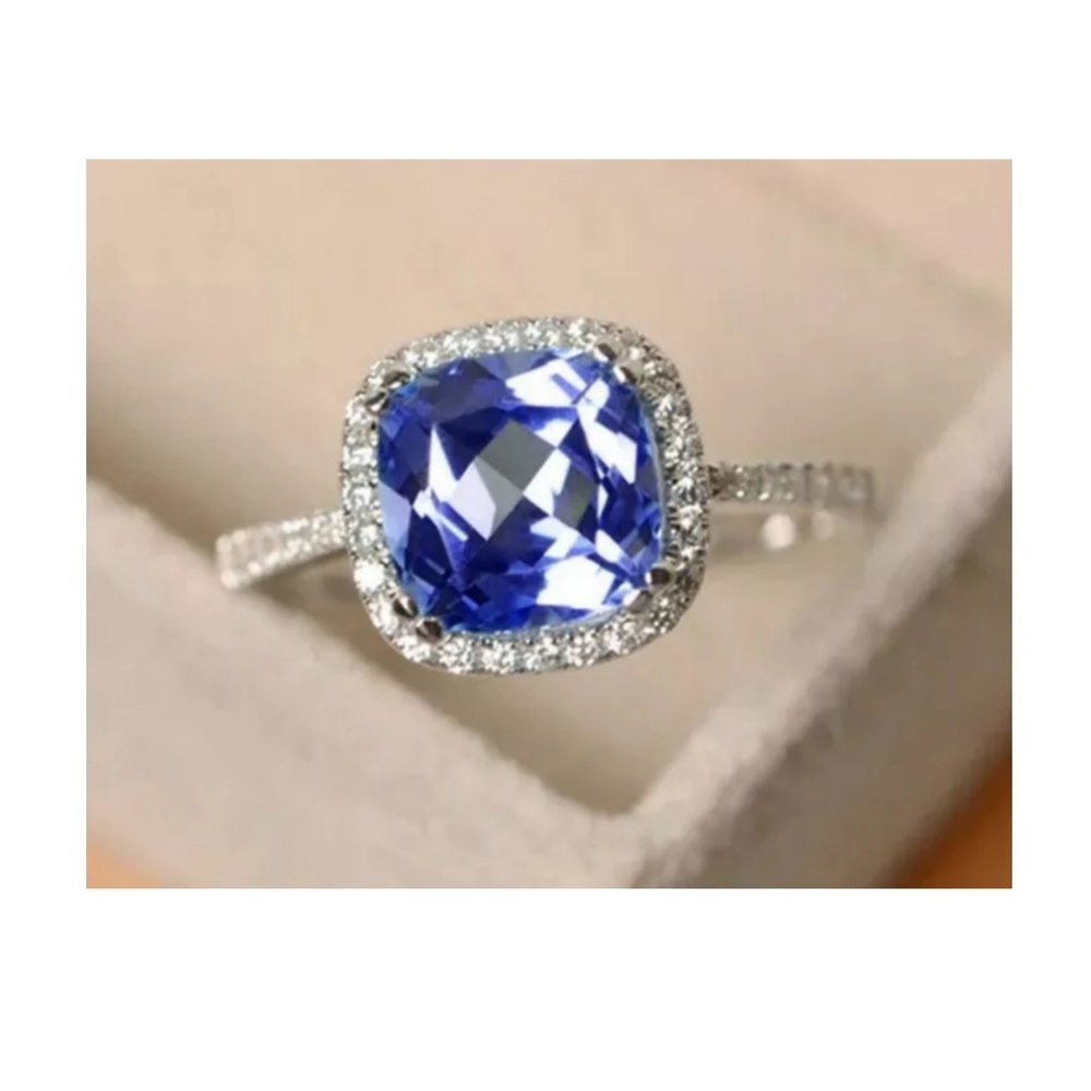 🌟Gorgeous Sapphire Princess Cut Ring